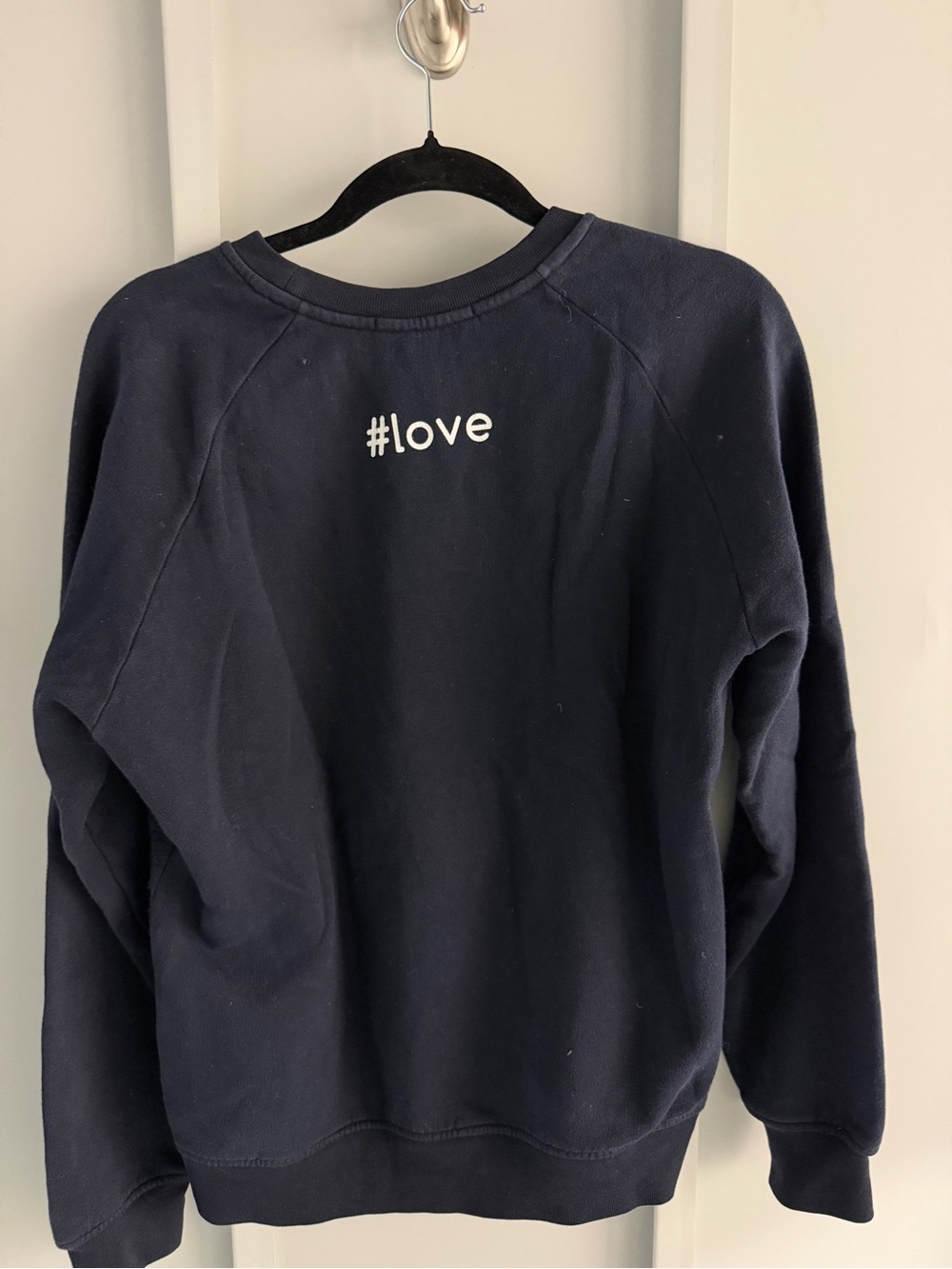 MSGM Italy #love Red Graphic Heart Sweatshirt Navy XS - Picture 9 of 11